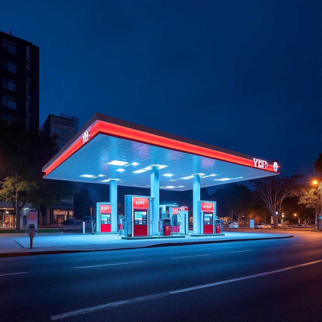 Estación YPF urbana en Buenos Aires