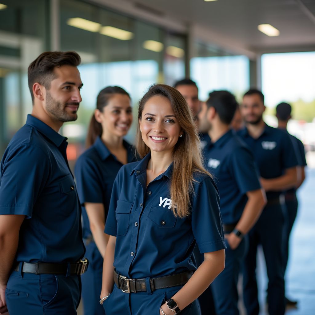 Personal de YPF trabajando en estación